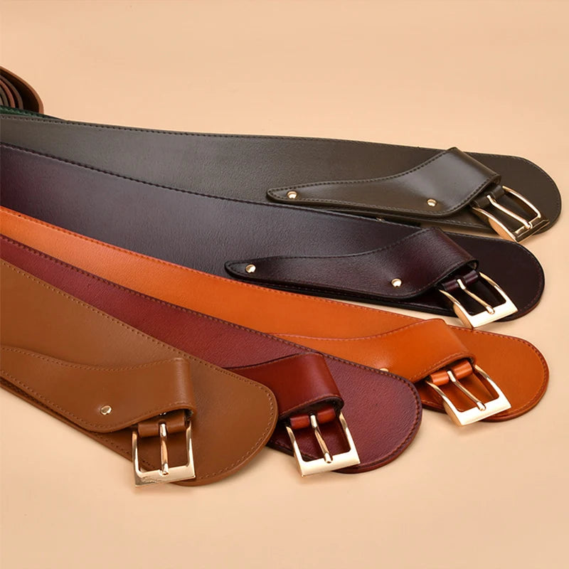 Wide Fashion Leather Belt