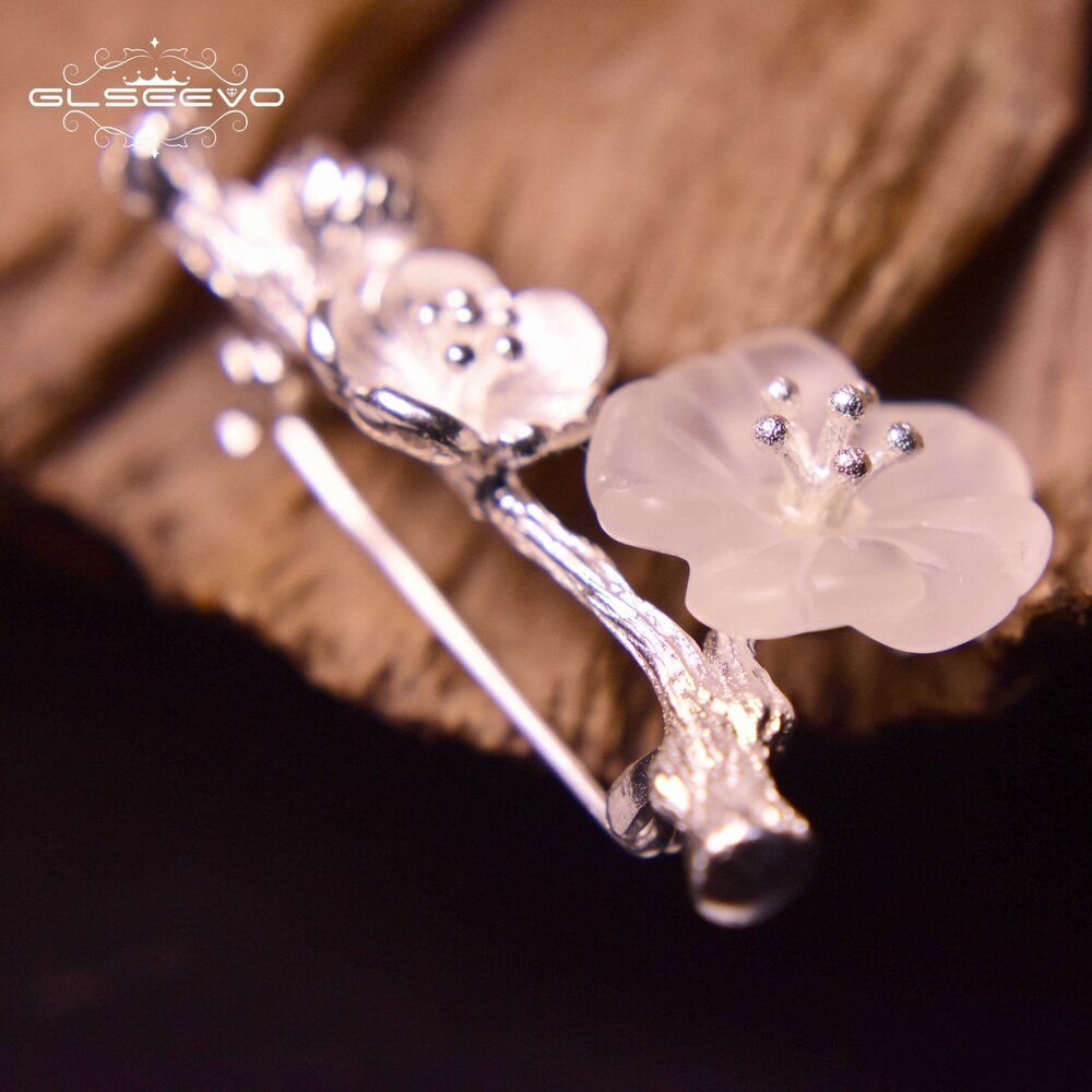 Crystal Flower Brooch