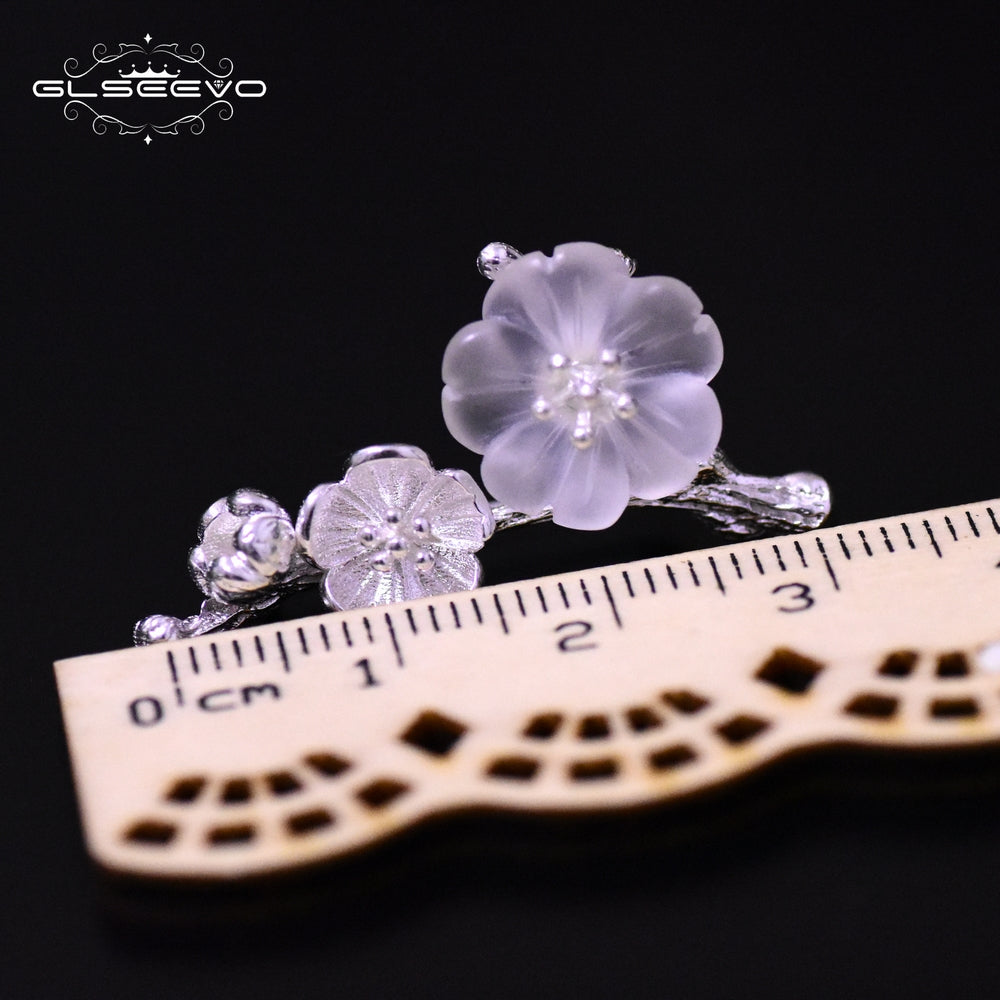 Crystal Flower Brooch