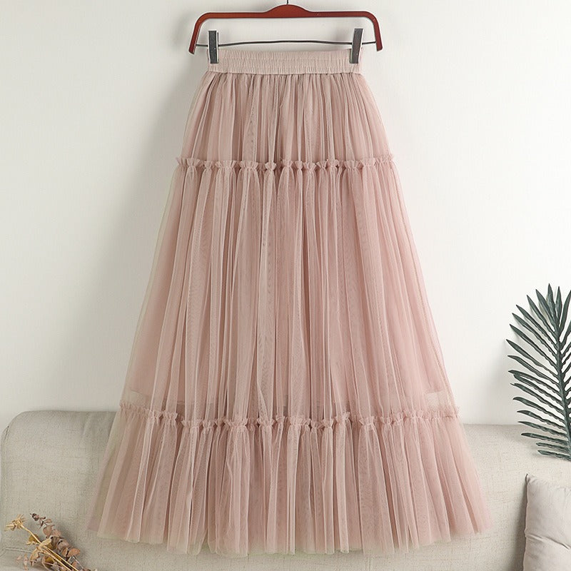Tulle A Line Midi Skirt