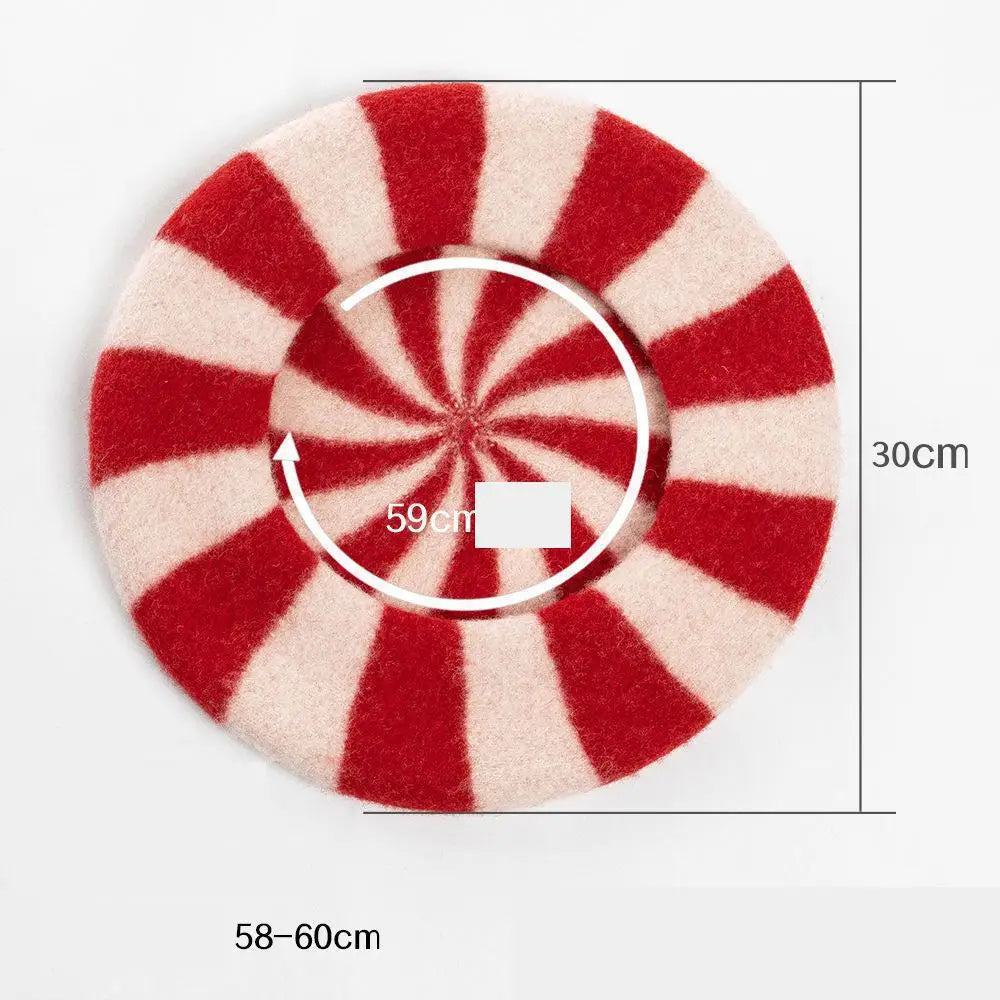 Striped Wool Beret