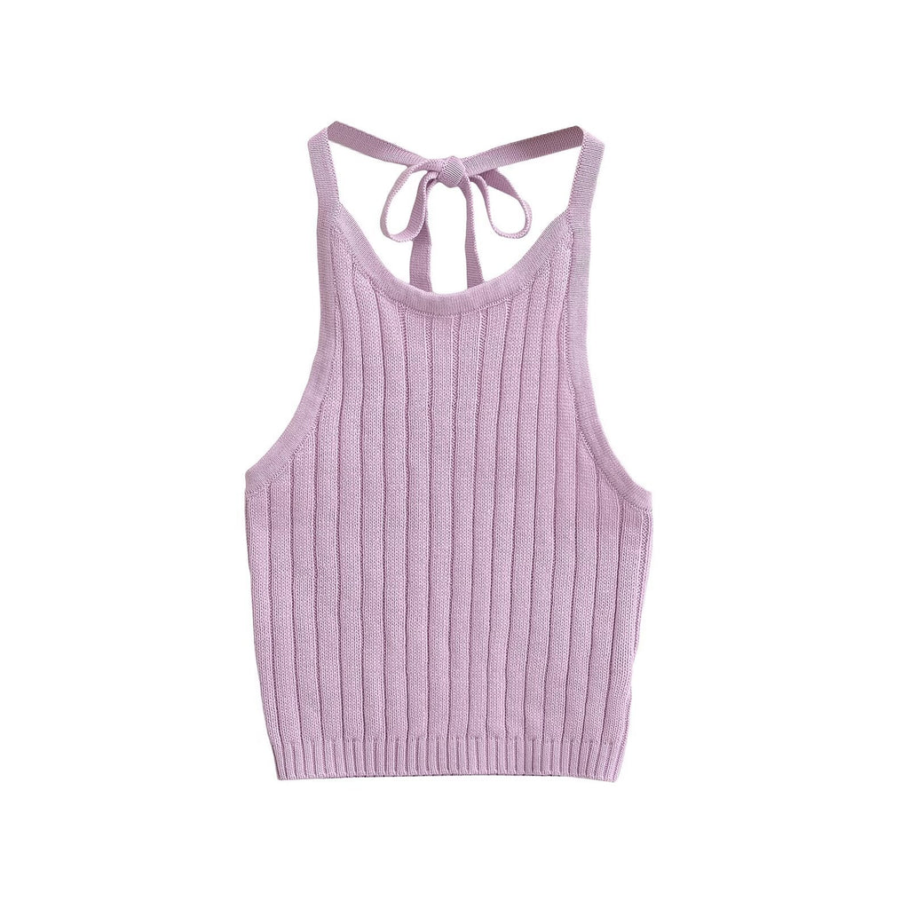 Neck Tie Knit Camisole
