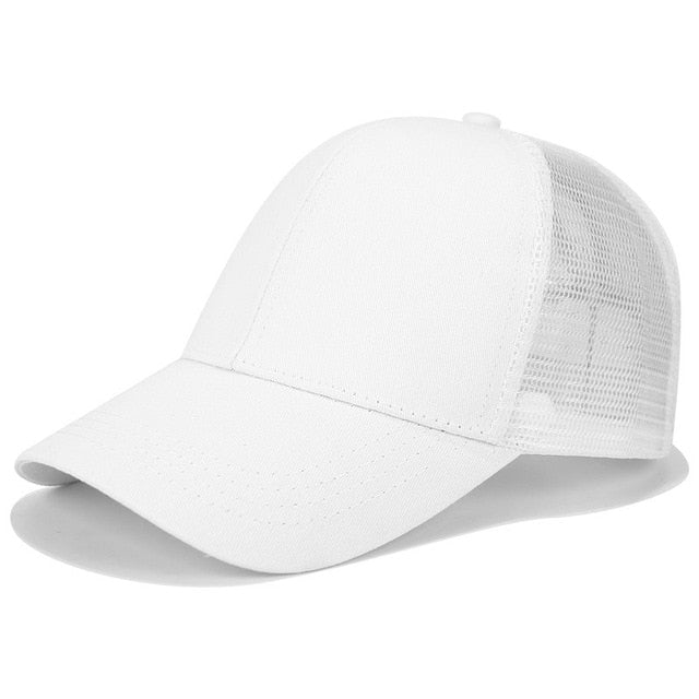 Glitter Ponytail Trucker Cap