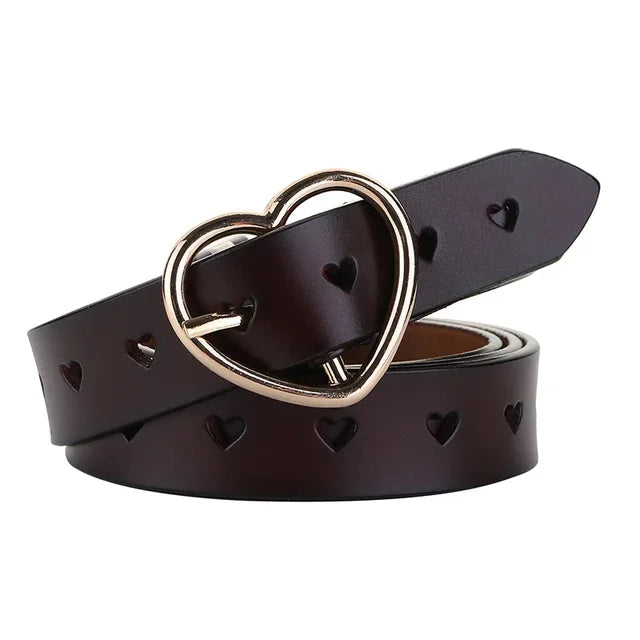 Heart Shaped Leather Belt