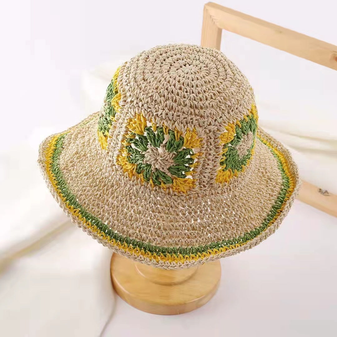 Crochet Straw Bucket Hat
