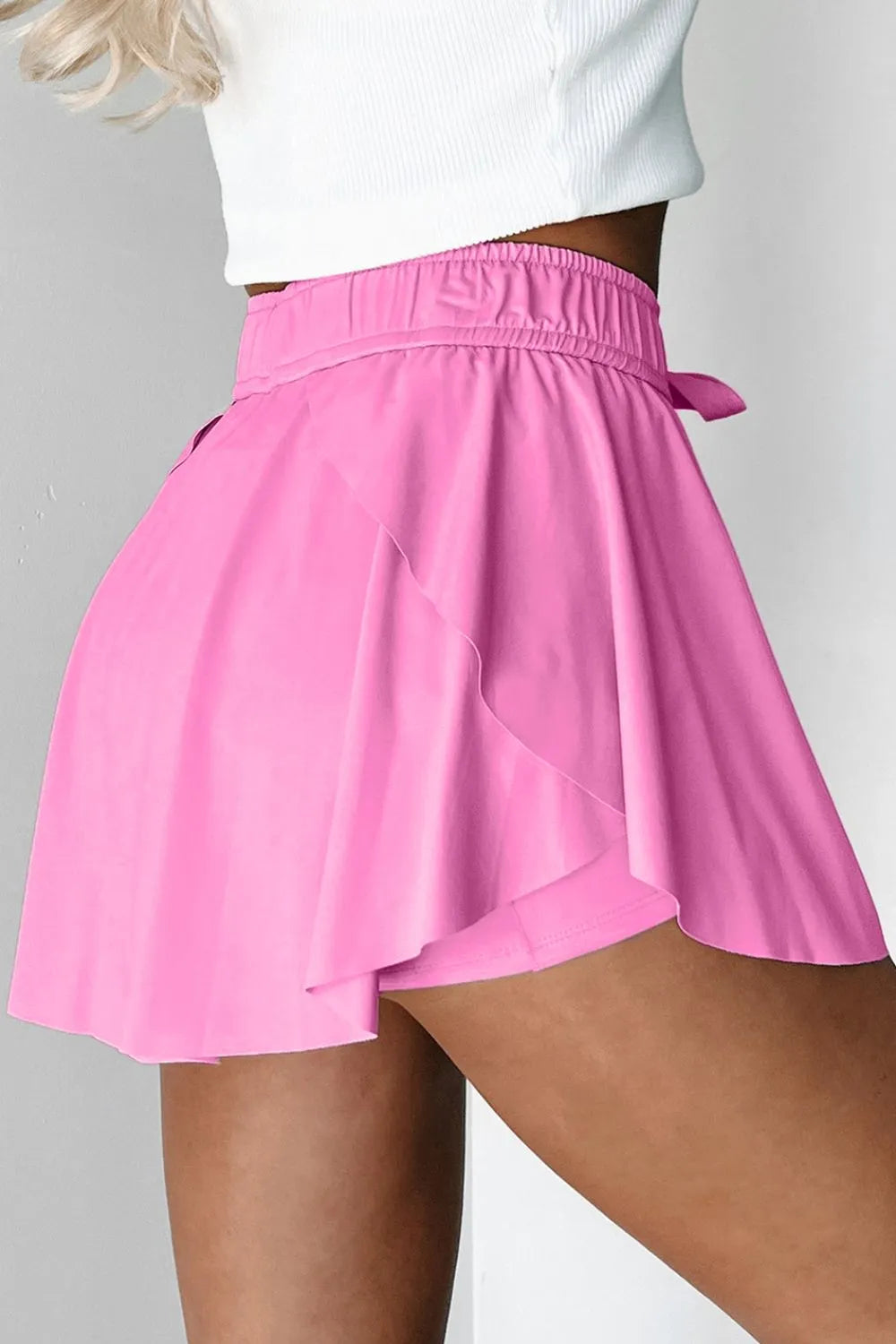 Drawstring Active Skort