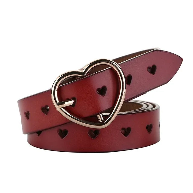 Heart Shaped Leather Belt
