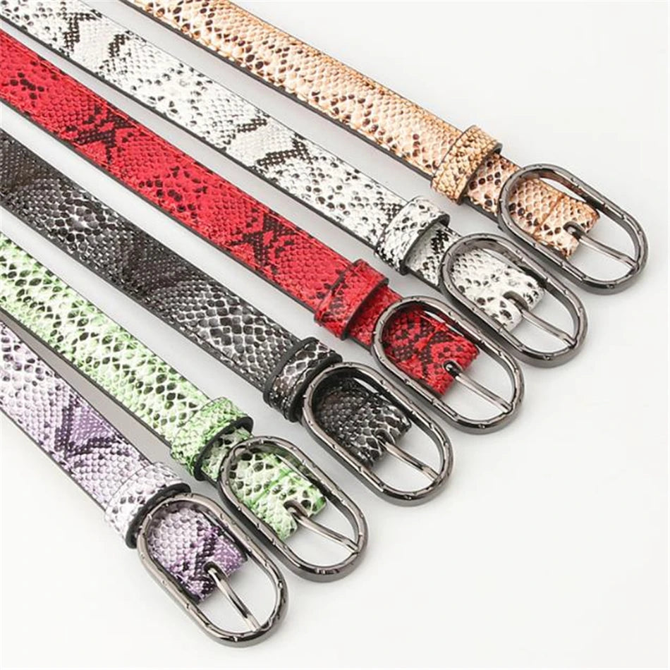 Snake Skin Thin Belt