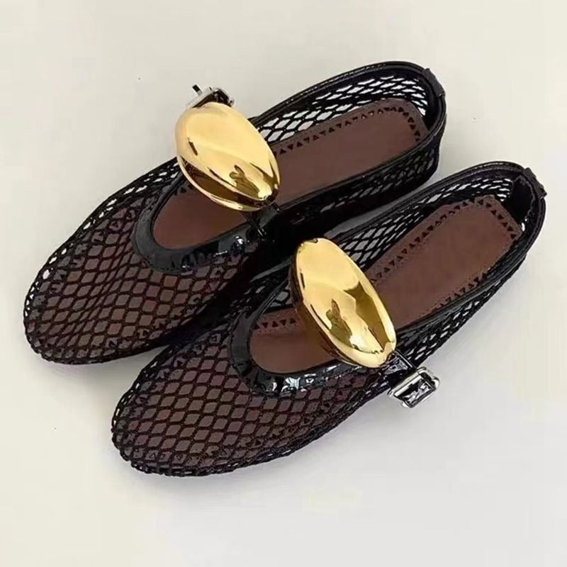 Fish Mesh Ballet Flats