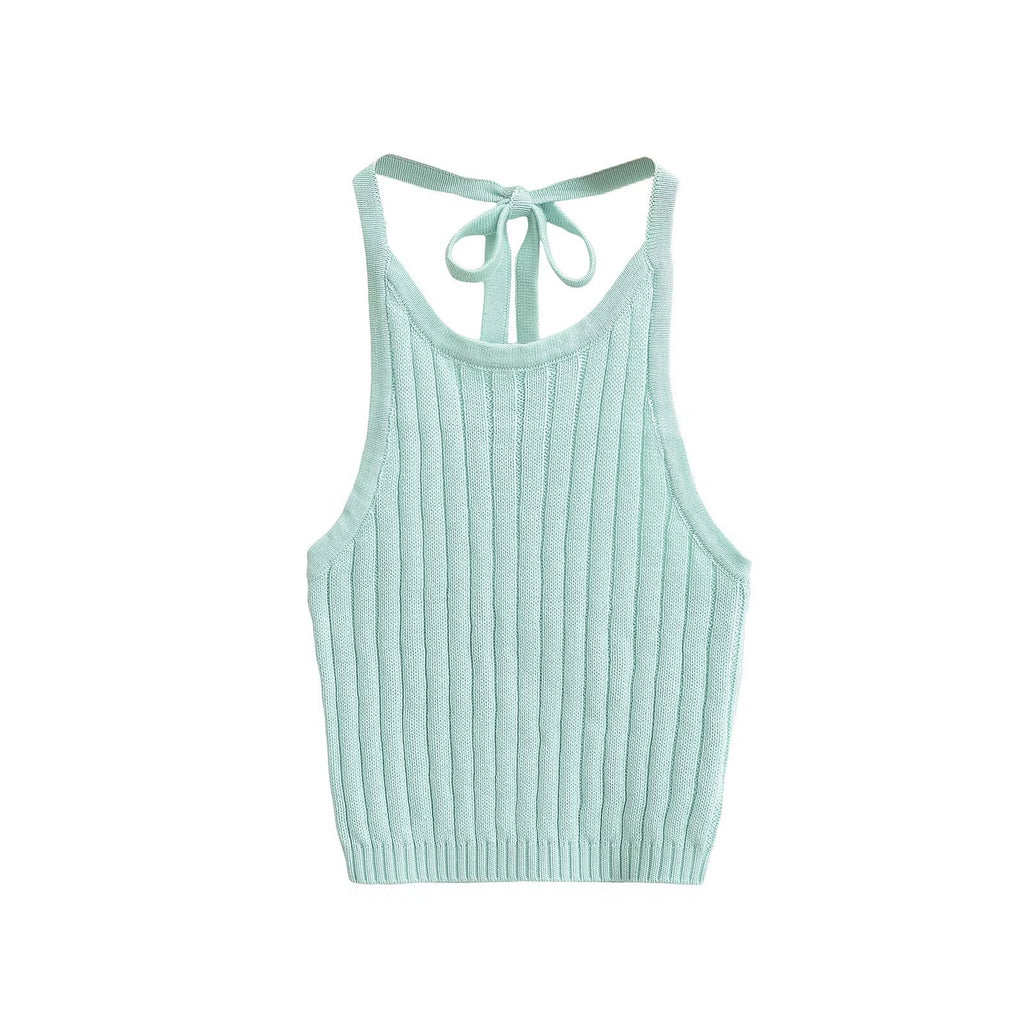 Neck Tie Knit Camisole