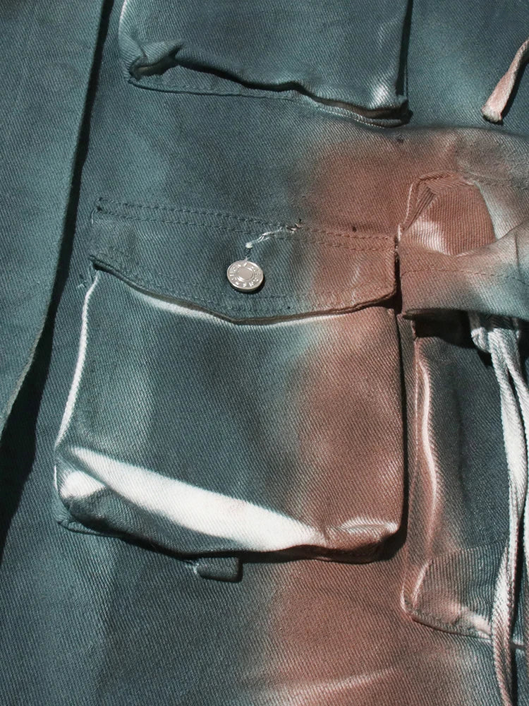 Camouflage Patchwork Denim Jacket