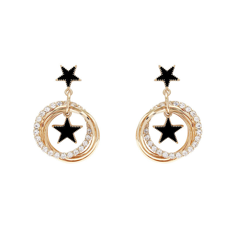 Multi Layer Diamond Hoop Earrings