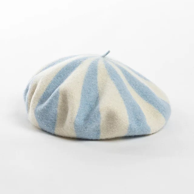 Striped Wool Beret