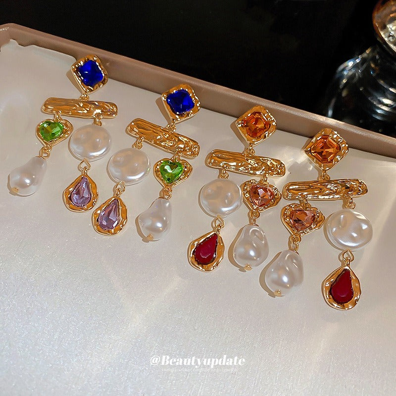 Asymmetric Pearl Earrings