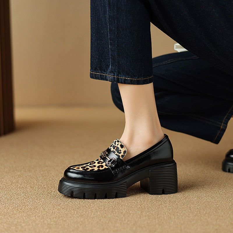 Leopard Print Loafers