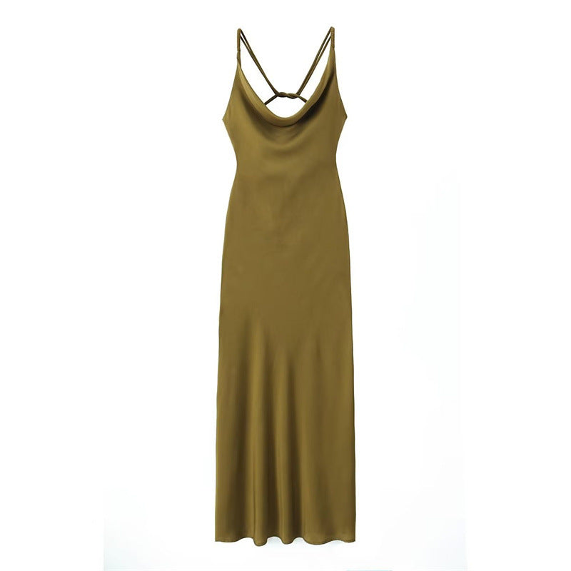 Satin Slip Midi Dress