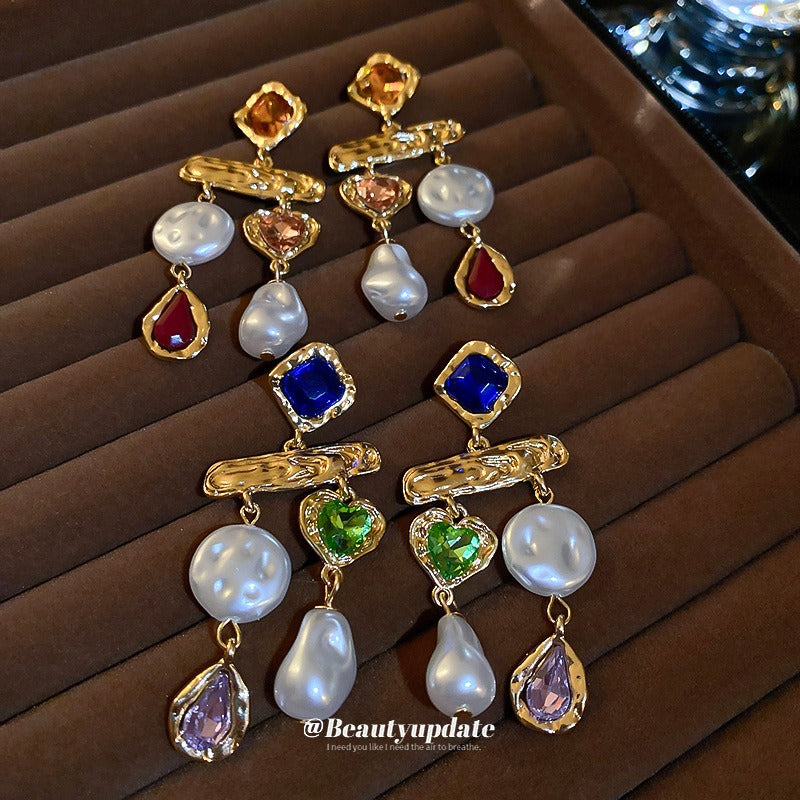 Asymmetric Pearl Earrings