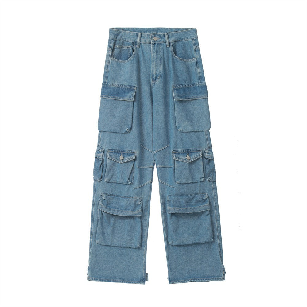 Multi Pocket Straight Barrel Jeans