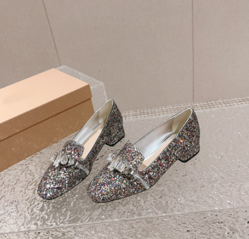 Sequin Mary Jane Loafers
