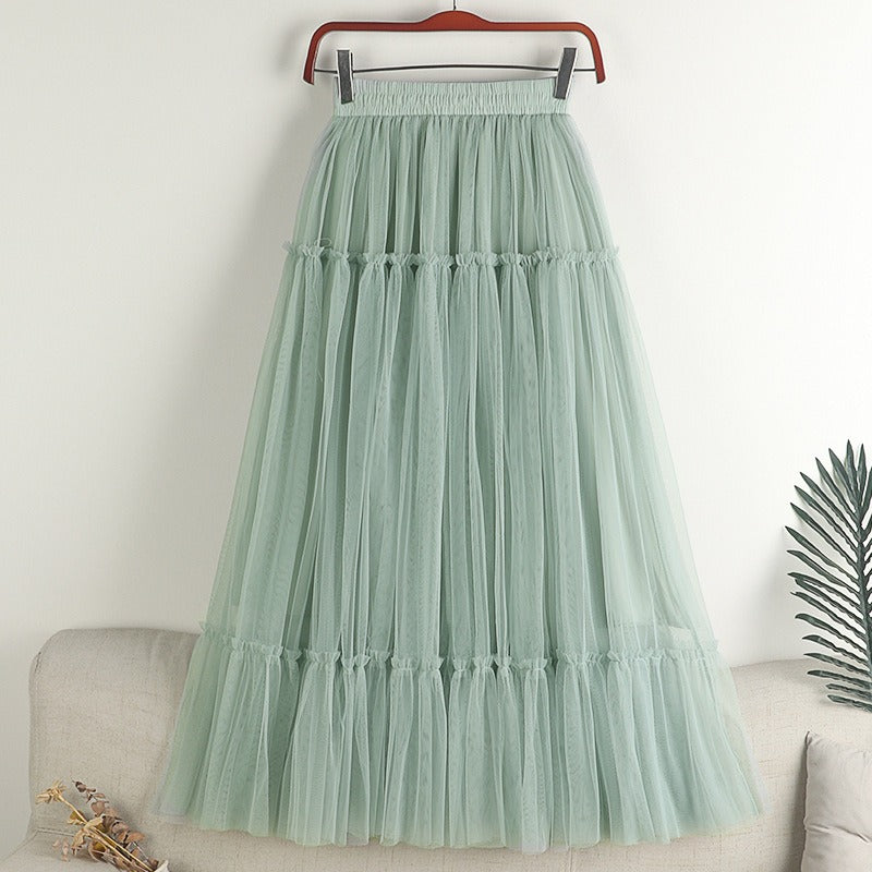 Tulle A Line Midi Skirt