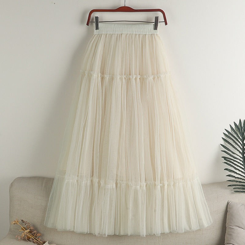 Tulle A Line Midi Skirt