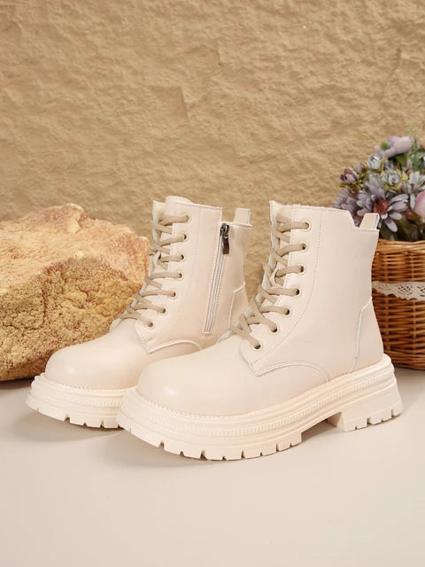 Thick Sole Ankle Combat Boots