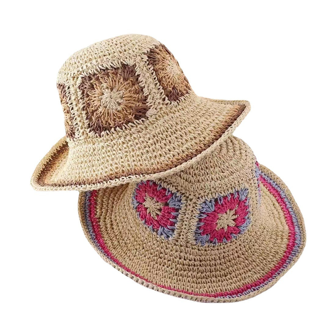 Crochet Straw Bucket Hat