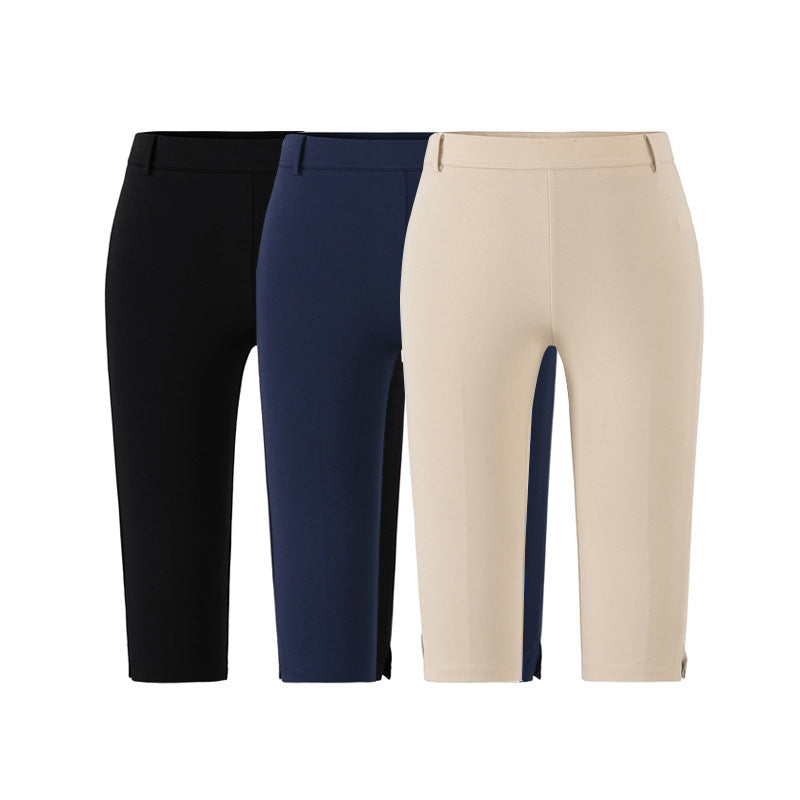 Elastic Cropped Pants