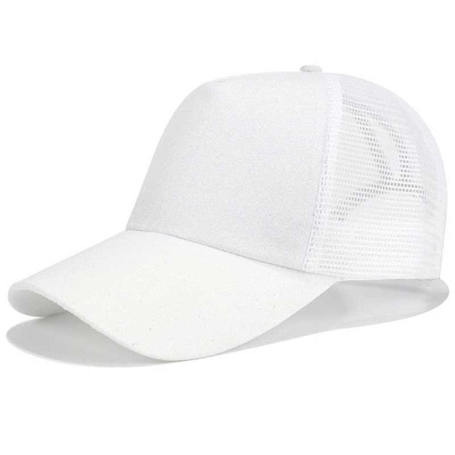 Glitter Ponytail Trucker Cap