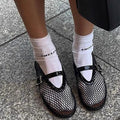 Fish Mesh Ballet Flats