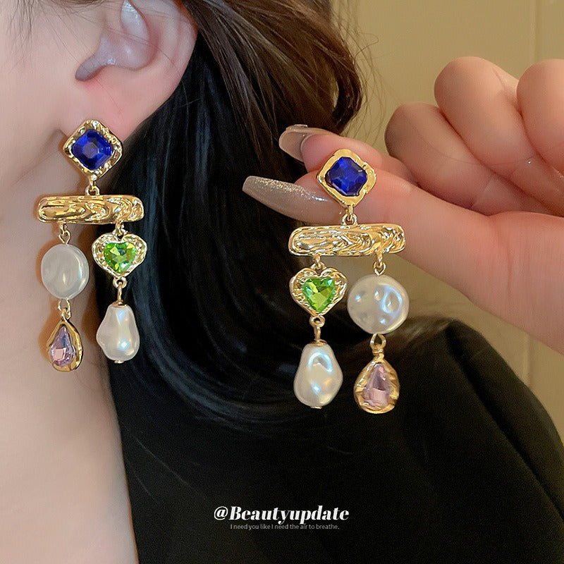 Asymmetric Pearl Earrings