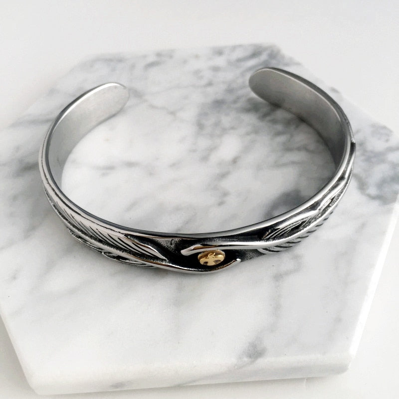 Eagle Feather Cuff Bracelet