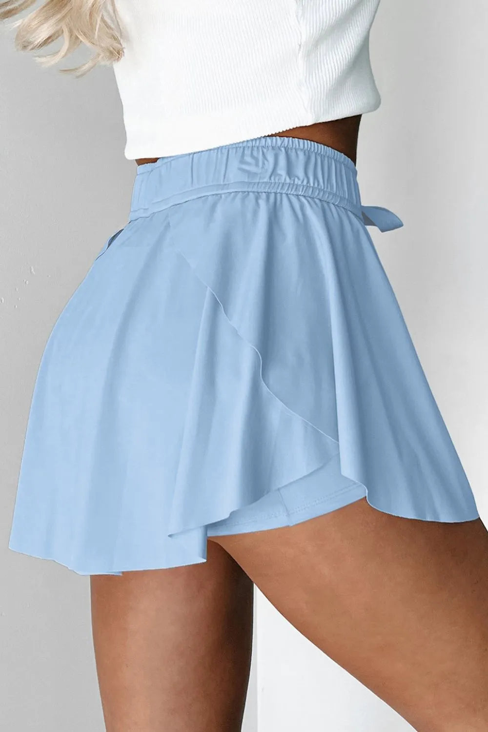 Drawstring Active Skort