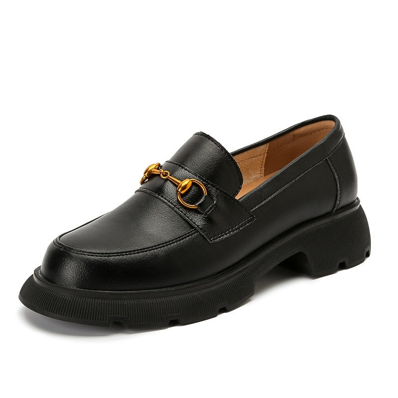 Thick Heel Mary Jane Loafers
