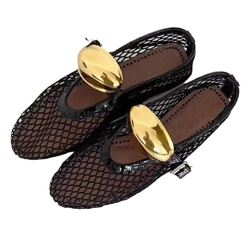 Fish Mesh Ballet Flats