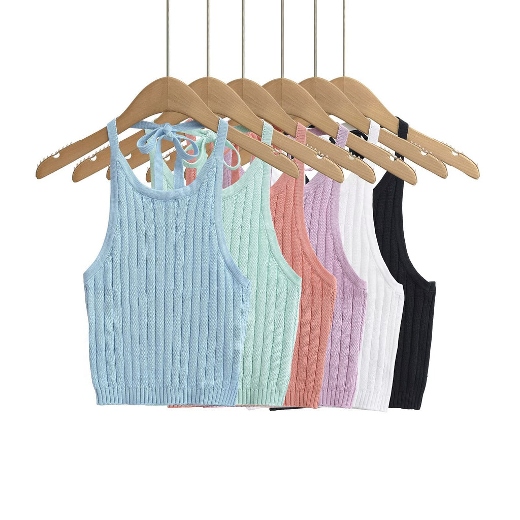 Neck Tie Knit Camisole
