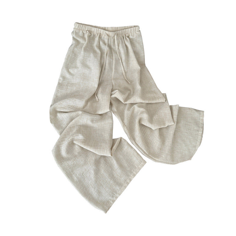 High Waisted Linen Wide Leg Pants