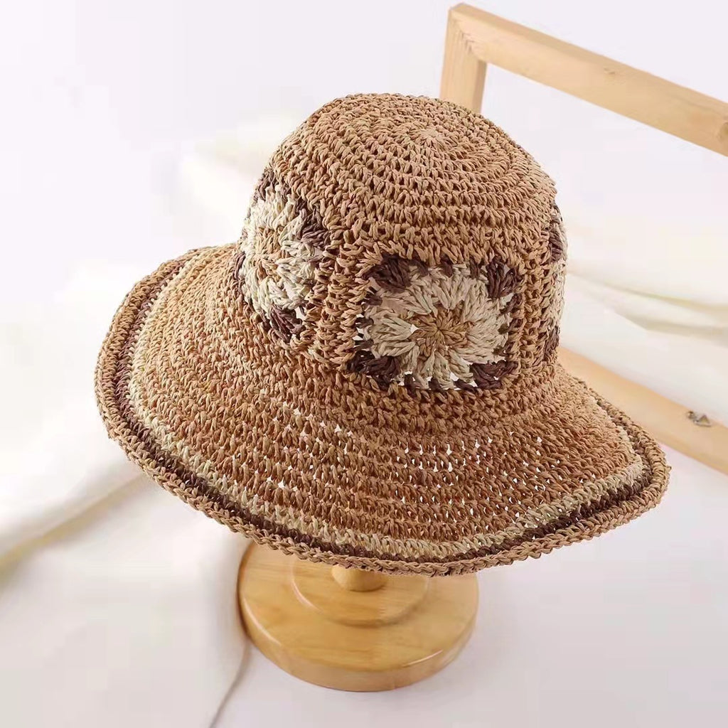 Crochet Straw Bucket Hat