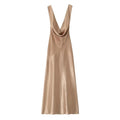 Backless Satin Long Dress