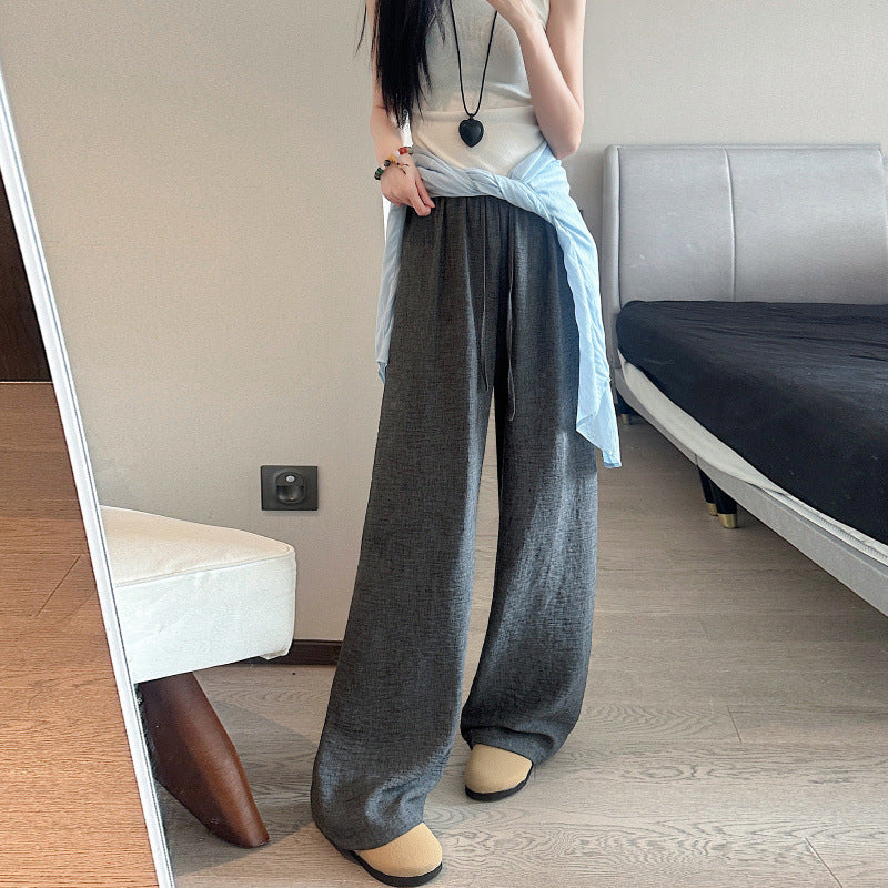 High Waisted Linen Wide Leg Pants