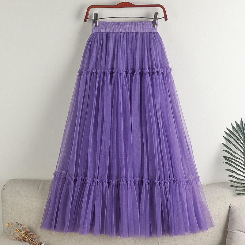Tulle A Line Midi Skirt
