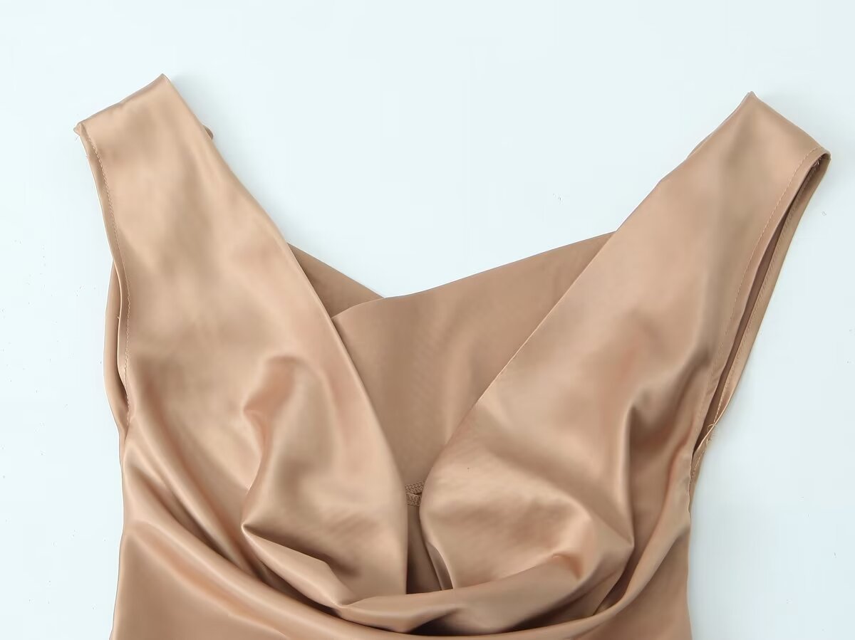 Backless Satin Long Dress