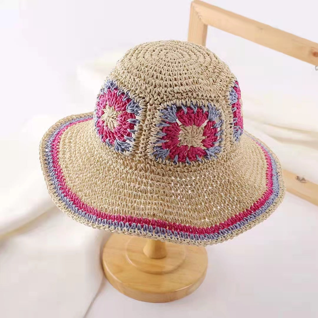 Crochet Straw Bucket Hat