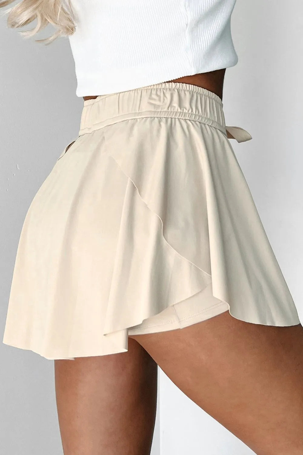Drawstring Active Skort