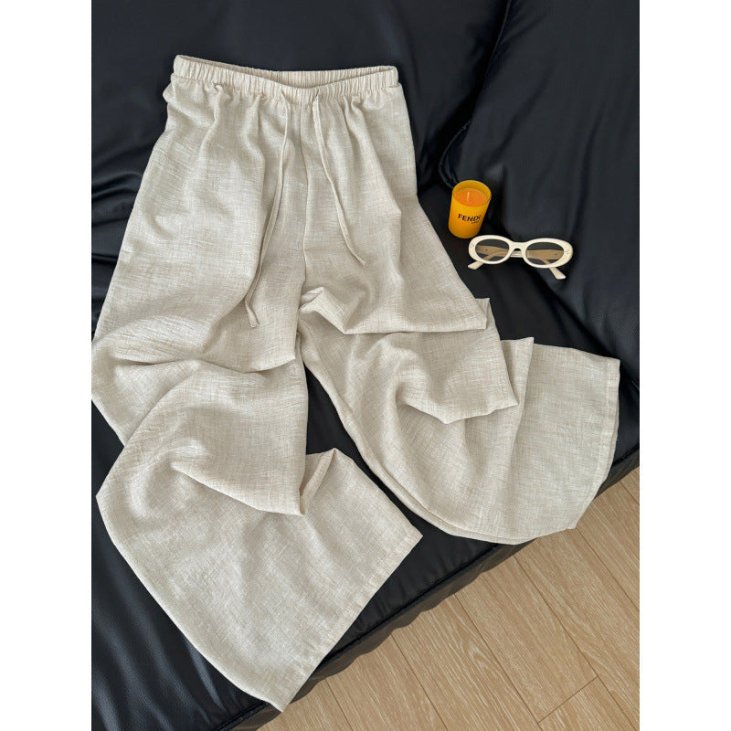 High Waisted Linen Wide Leg Pants