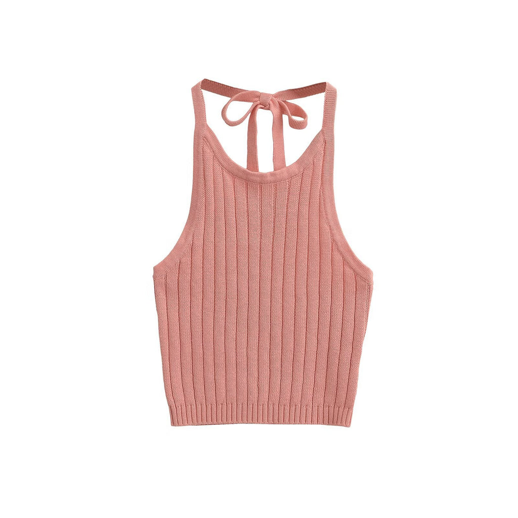 Neck Tie Knit Camisole