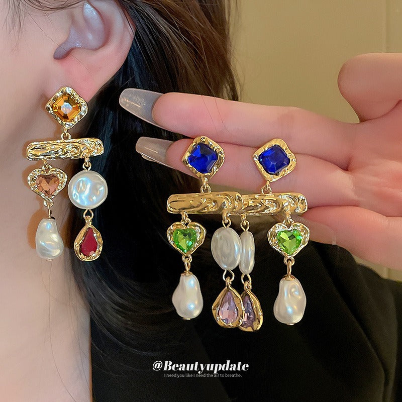 Asymmetric Pearl Earrings