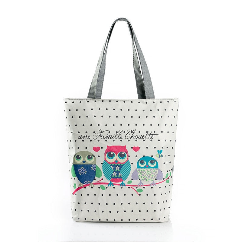 Owl Canvas Tote Bag