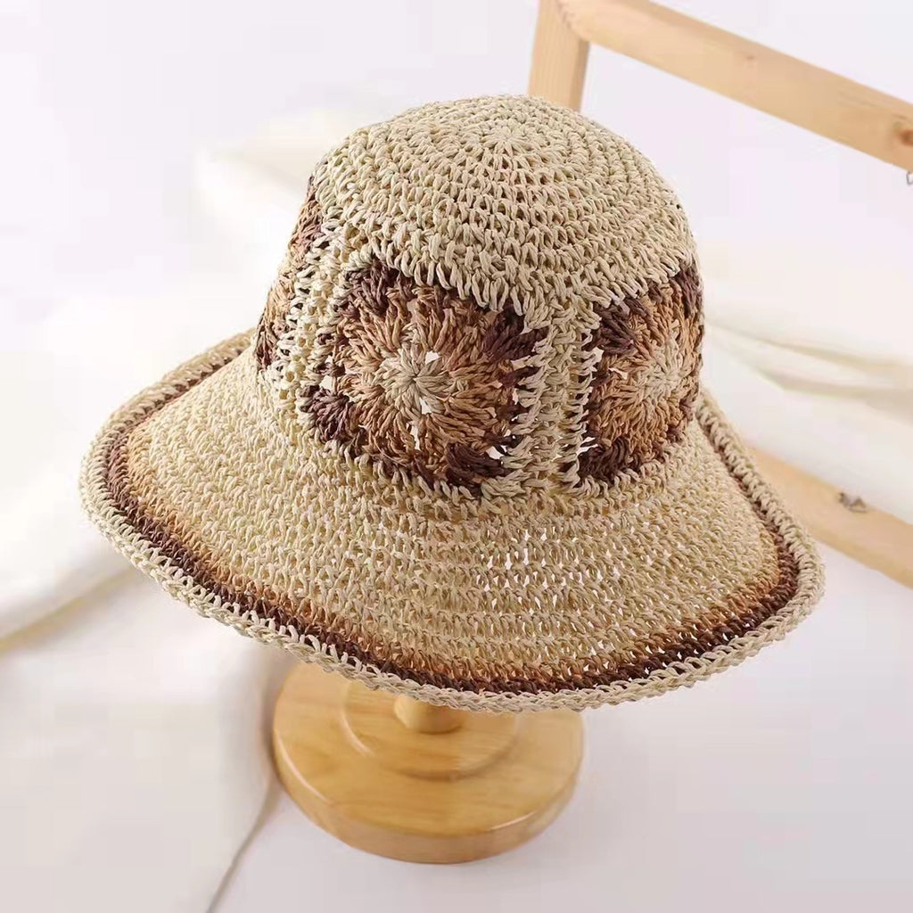 Crochet Straw Bucket Hat