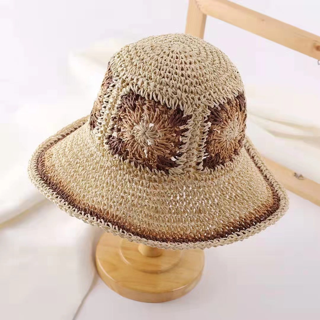 Crochet Straw Bucket Hat